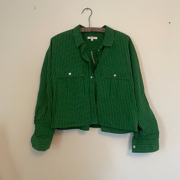 NWT Straight-Hem Shirt in Poplin - Picture 2 of 4